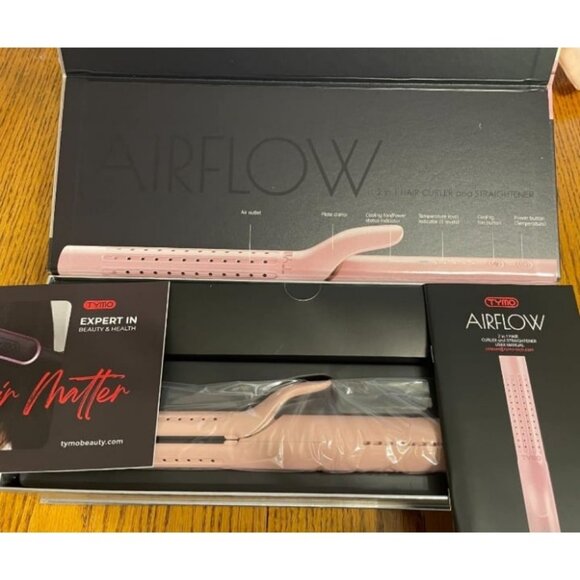 Airflow Styler Curling Iron - Ceramic Flat Iron Hair Straightener and Curler - Picture 2 of 2